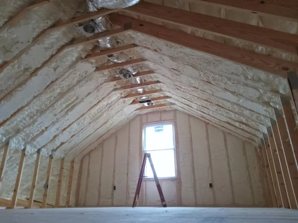 Spray foam roofing application for Crawl Space Insulation project in Twin Lakes